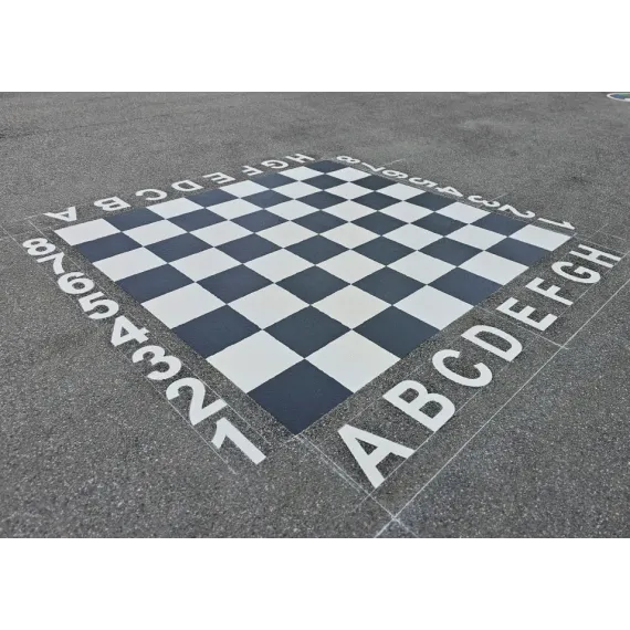 MeltMark Sjakk 280x280cm sorte og hvite ruter