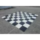 MeltMark Sjakk 280x280cm sorte og hvite ruter