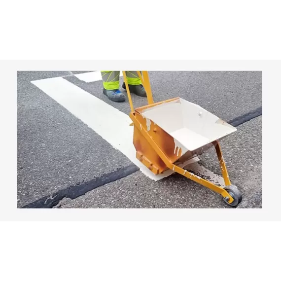 Skopet termoplast 10cm linje gul
