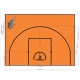 Heldekkende oppmerking basketballbane