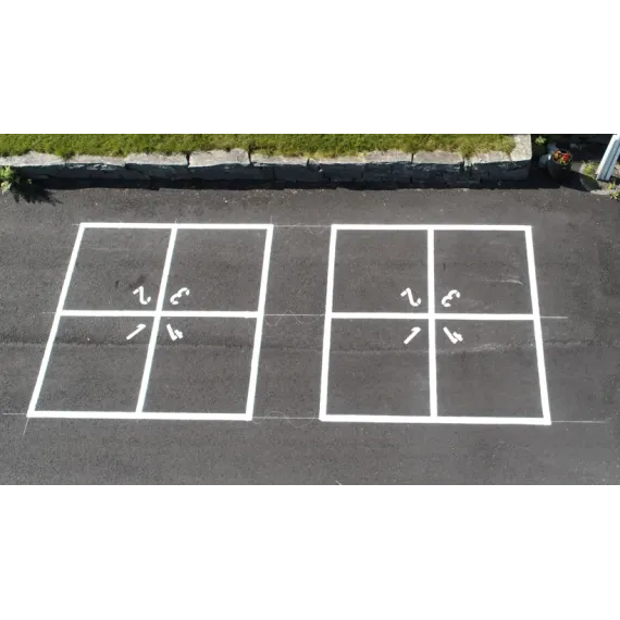Foursquare/kongespill 300x300cm inkl tall 1-4 hvit